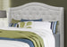 I 5967Q Bed - Queen Size / Light Grey Velvet With Chrome Trim - Furniture Depot