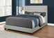 I 5985Q Bed - Queen Size / Light Grey Velvet With Chrome Trim - Furniture Depot