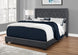 I 5986Q Bed - Queen Size / Dark Grey Velvet With Chrome Trim - Furniture Depot