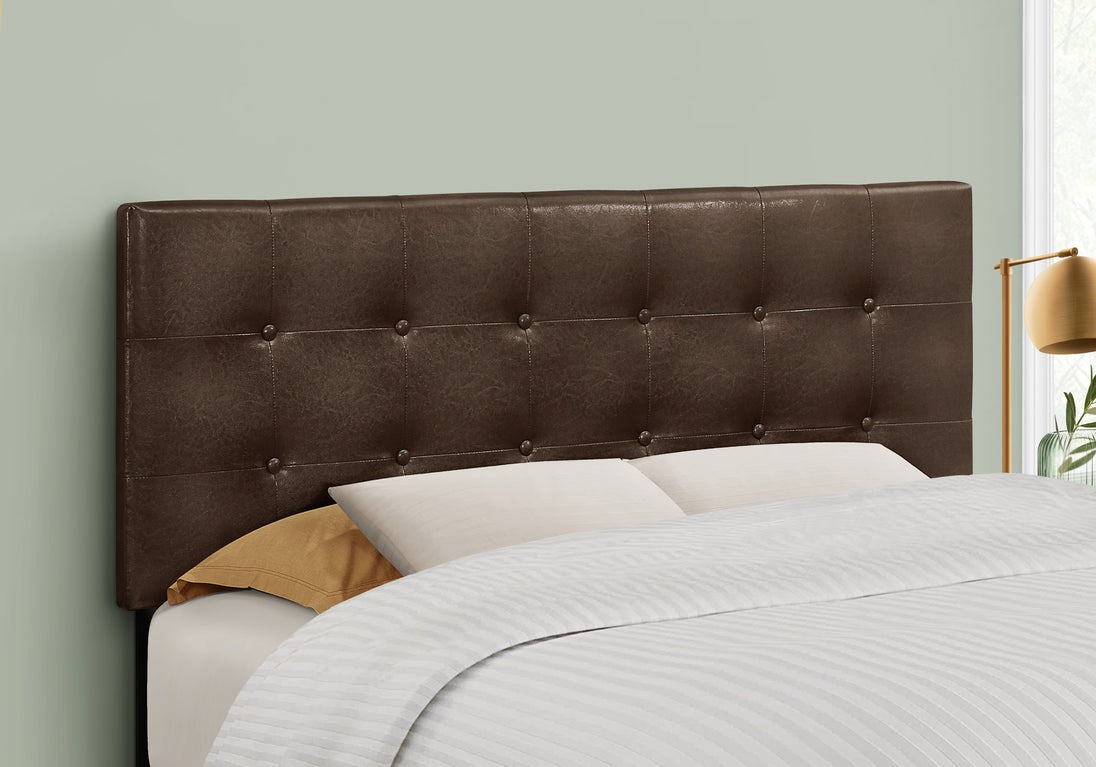 I 6000F Bed - Full Size / Brown Leather-Look Headboard Only - Furniture Depot (7881126248696)