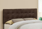 I 6000Q Bed - Queen Size / Brown Leather-Look Headboard Only - Furniture Depot
