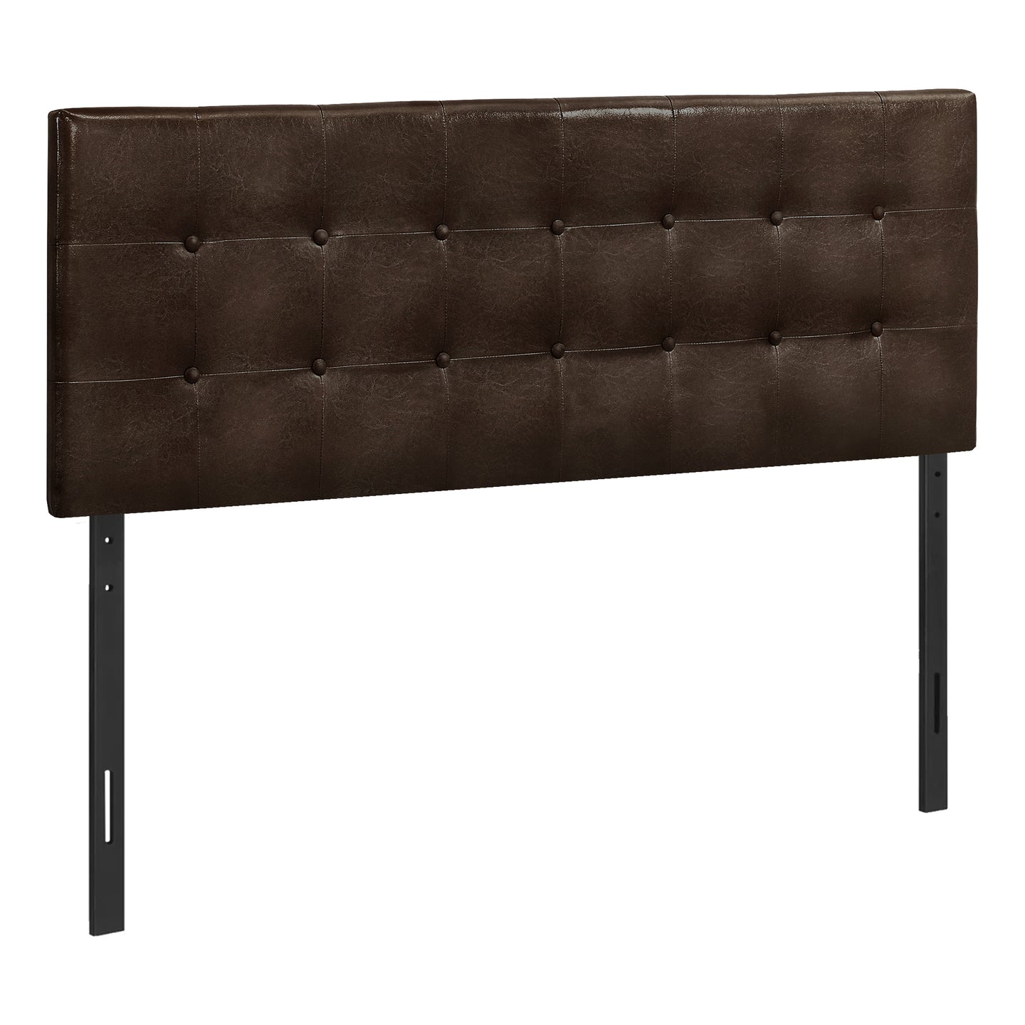 I 6000Q Bed - Queen Size / Brown Leather-Look Headboard Only - Furniture Depot