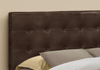 I 6000Q Bed - Queen Size / Brown Leather-Look Headboard Only - Furniture Depot