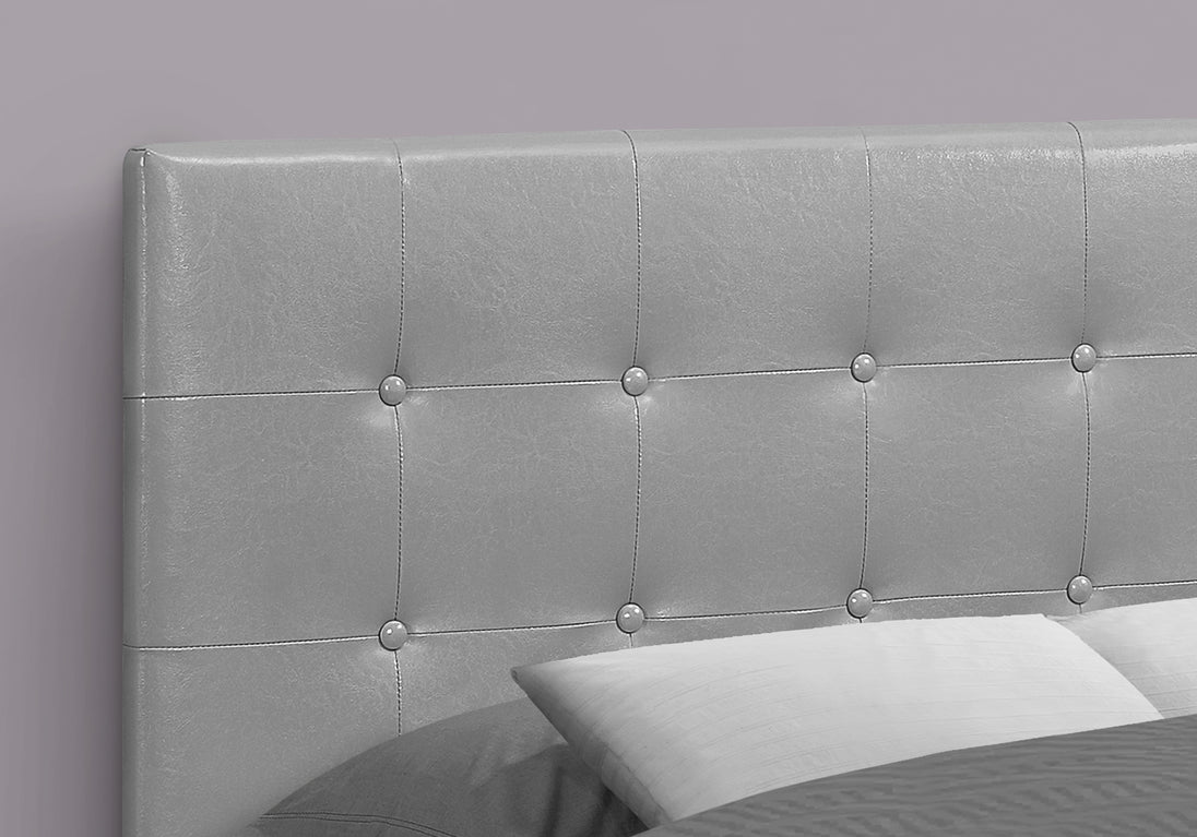 I 6001F Bed - Full Size / Grey Leather-Look Headboard Only - Furniture Depot