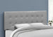 I 6001Q Bed - Queen Size / Grey Leather-Look Headboard Only - Furniture Depot
