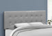 I 6001Q Bed - Queen Size / Grey Leather-Look Headboard Only - Furniture Depot