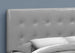 I 6001Q Bed - Queen Size / Grey Leather-Look Headboard Only - Furniture Depot