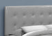 I 6001Q Bed - Queen Size / Grey Leather-Look Headboard Only - Furniture Depot