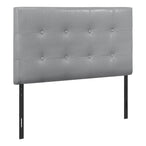 I 6001T Bed - Twin Size / Grey Leather-Look Headboard Only - Furniture Depot