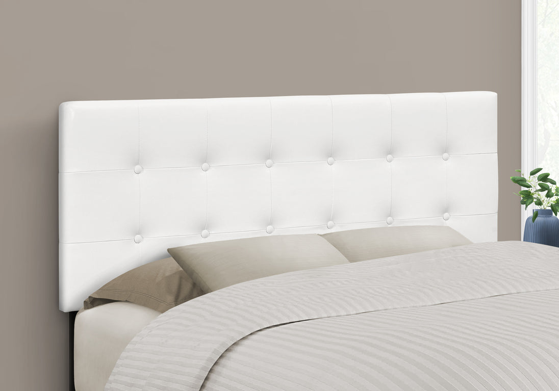 I 6002F Bed - Full Size / White Leather-Look Headboard Only - Furniture Depot (7881126412536)