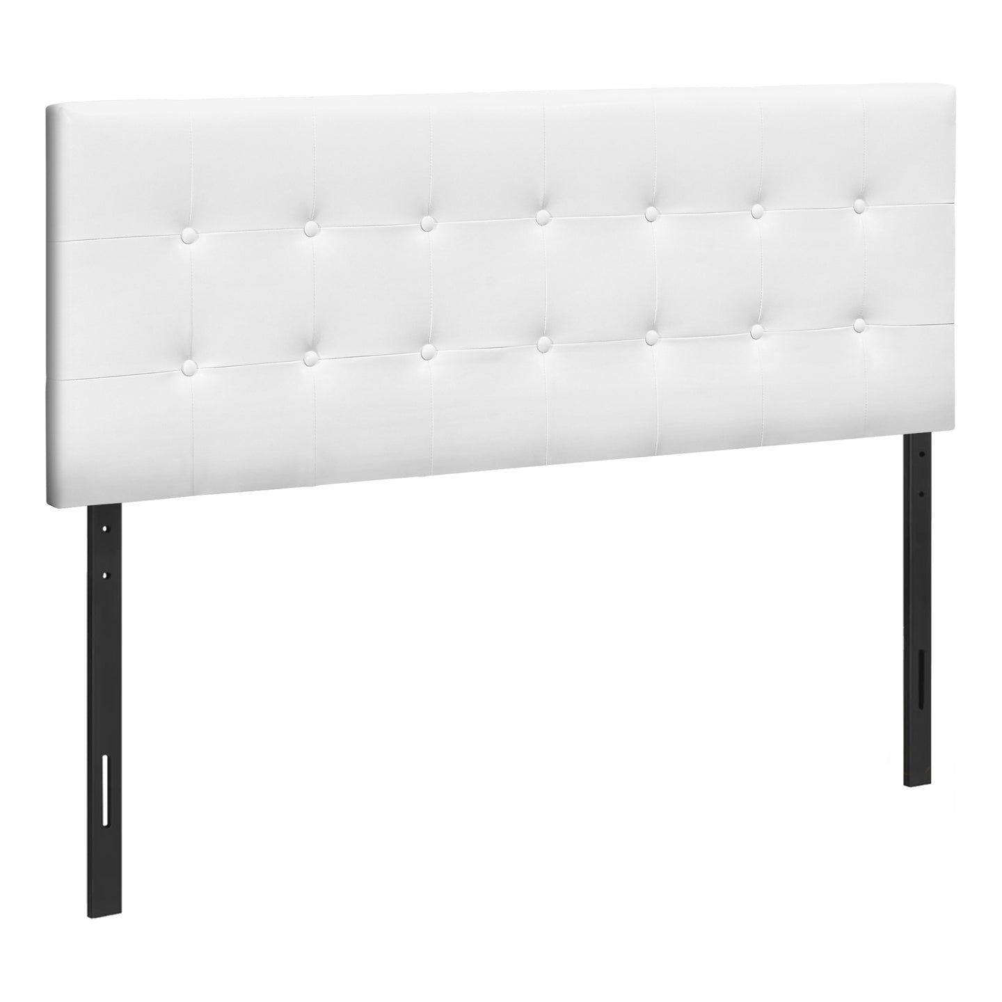 I 6002Q Bed - Queen Size / White Leather-Look Headboard Only - Furniture Depot