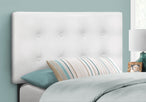 I 6002T Bed - Twin Size / White Leather-Look Headboard Only - Furniture Depot (7881126510840)