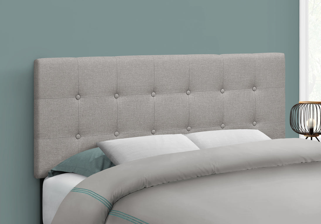 I 6003F Bed - Full Size / Grey Linen Headboard Only - Furniture Depot (7881126543608)
