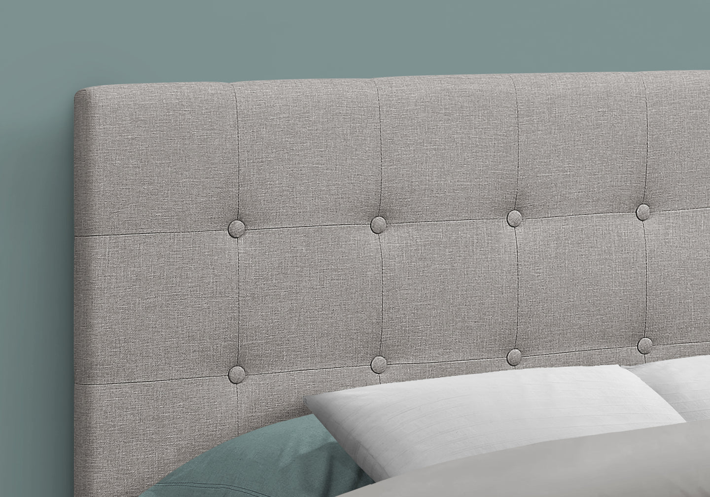 I 6003F Bed - Full Size / Grey Linen Headboard Only - Furniture Depot (7881126543608)