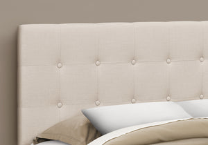 I 6004Q Bed - Queen Size / Beige Linen Headboard Only - Furniture Depot (7881126674680)