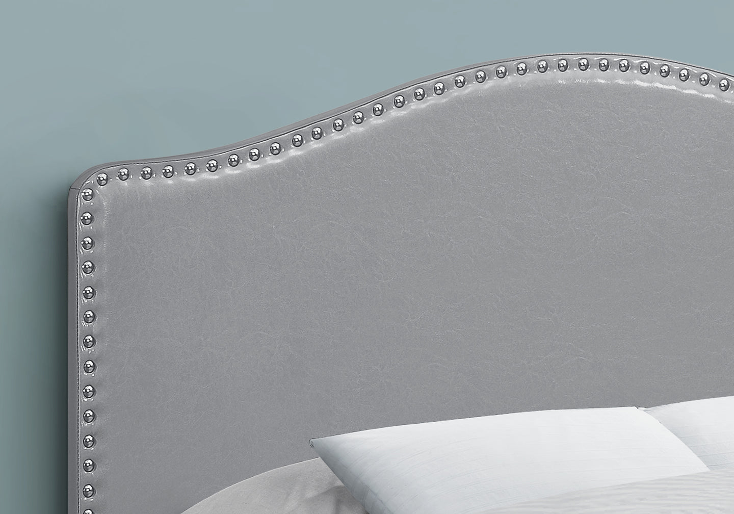 I 6011F Bed - Full Size / Grey Leather-Look Headboard Only - Furniture Depot (7881126805752)