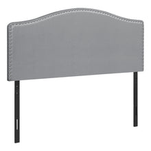 Load image into Gallery viewer, I 6011Q Bed - Queen Size / Grey Leather-Look Headboard Only - Furniture Depot