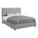 I 6020Q Bed - Queen Size / Grey Linen With 2 Storage Drawers - Furniture Depot