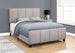 I 6025Q Bed - Queen Size / Grey Linen With Black Wood Legs - Furniture Depot (7881127264504)