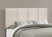 I 6026Q Bed - Queen Size / Beige Linen With Black Wood Legs - Furniture Depot