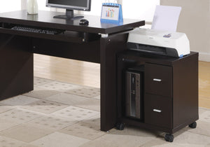 I 7004 Office Cabinet - Espresso 2 Drawer On Castors - Furniture Depot