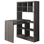 I 7041 Computer Desk - Dark Taupe Left Or Right Facing Corner - Furniture Depot