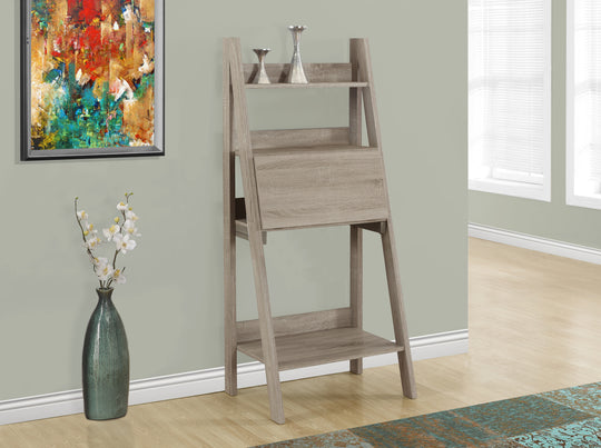 I 7042 Computer Desk - 61"H / Dark Taupe Ladder Style - Furniture Depot