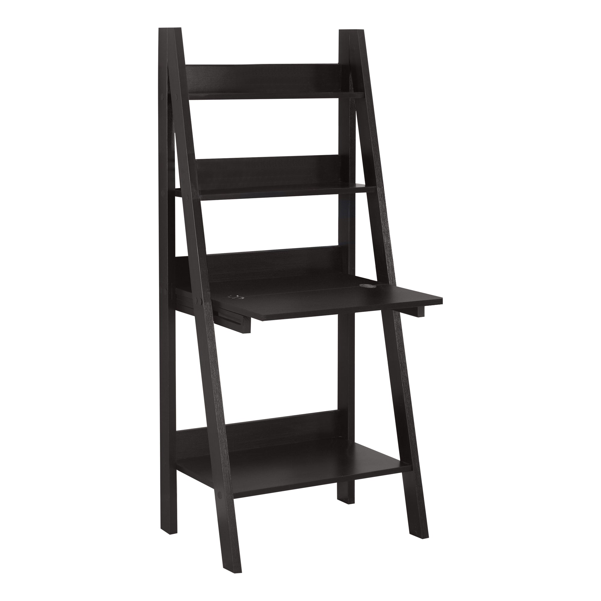I 7043 Computer Desk 61"H / Espresso Ladder Style Furniture Depot