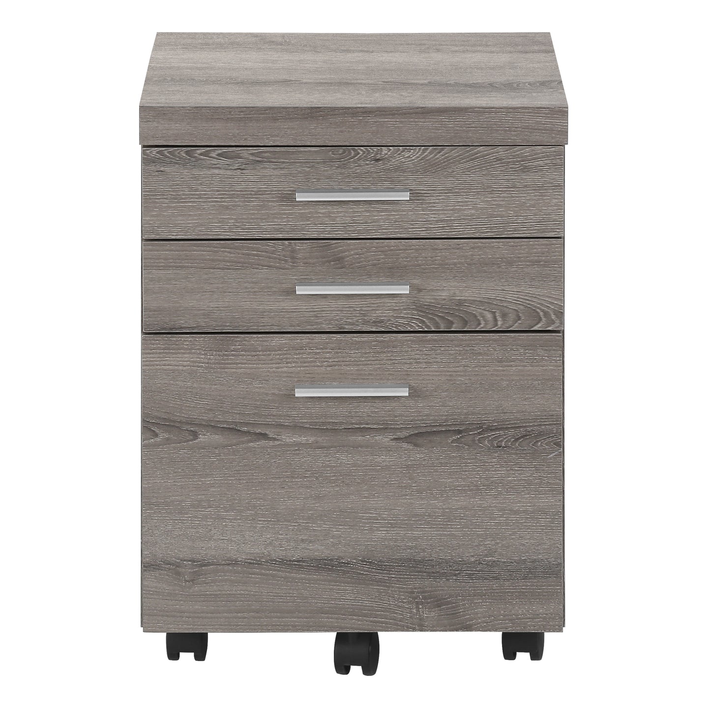 I 7049 Filing Cabinet - 3 Drawer / Dark Taupe On Castors - Furniture Depot (7881128083704)