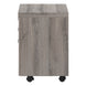 I 7049 Filing Cabinet - 3 Drawer / Dark Taupe On Castors - Furniture Depot (7881128083704)