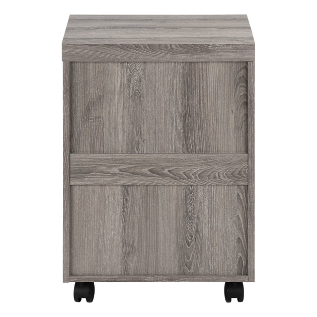 I 7049 Filing Cabinet - 3 Drawer / Dark Taupe On Castors - Furniture Depot (7881128083704)