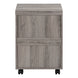 I 7049 Filing Cabinet - 3 Drawer / Dark Taupe On Castors - Furniture Depot (7881128083704)