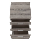 I 7049 Filing Cabinet - 3 Drawer / Dark Taupe On Castors - Furniture Depot (7881128083704)