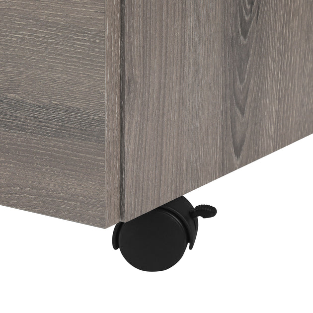 I 7049 Filing Cabinet - 3 Drawer / Dark Taupe On Castors - Furniture Depot (7881128083704)