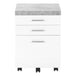 I 7051 Filing Cabinet - 3 Drawer / White / Cement-Look On Castor - Furniture Depot (7881128116472)