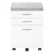 I 7051 Filing Cabinet - 3 Drawer / White / Cement-Look On Castor - Furniture Depot (7881128116472)