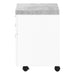 I 7051 Filing Cabinet - 3 Drawer / White / Cement-Look On Castor - Furniture Depot (7881128116472)