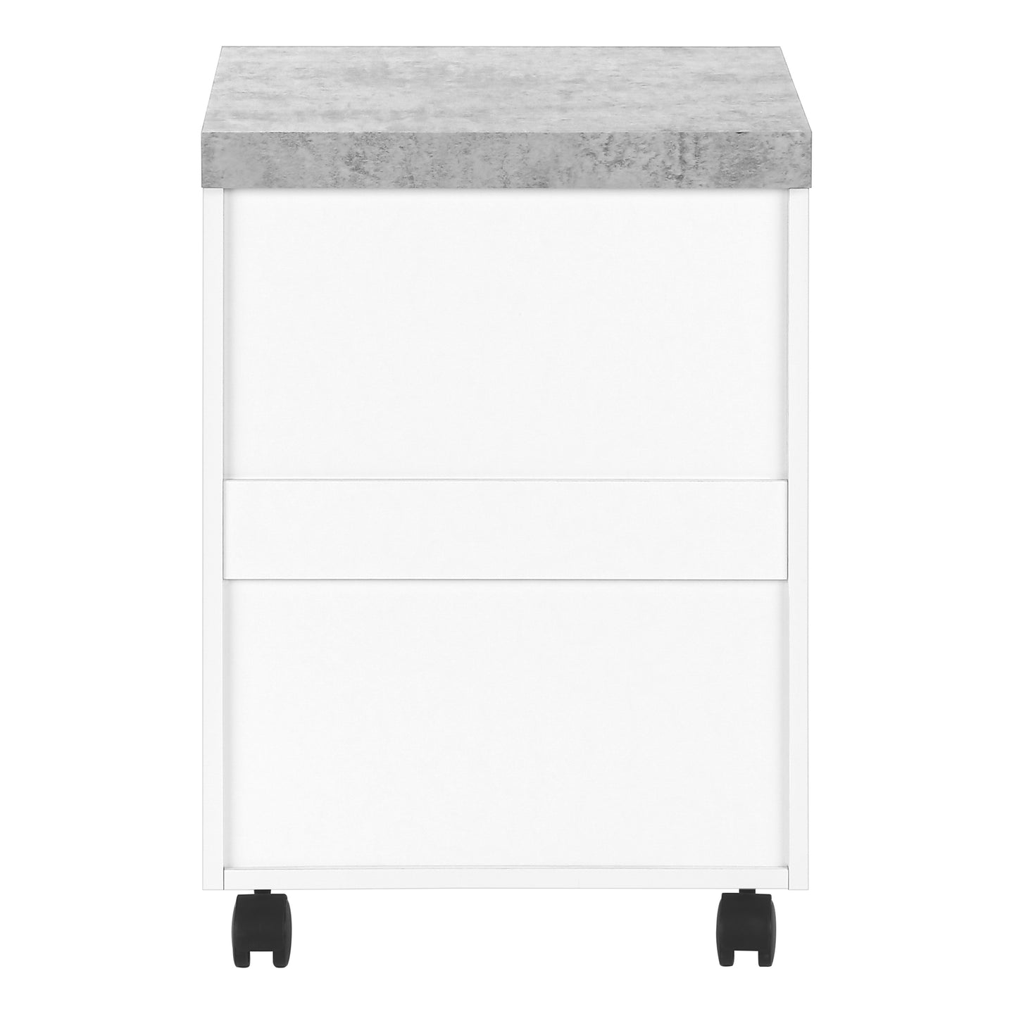 I 7051 Filing Cabinet - 3 Drawer / White / Cement-Look On Castor - Furniture Depot (7881128116472)