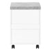 I 7051 Filing Cabinet - 3 Drawer / White / Cement-Look On Castor - Furniture Depot (7881128116472)