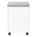I 7051 Filing Cabinet - 3 Drawer / White / Cement-Look On Castor - Furniture Depot (7881128116472)