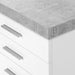 I 7051 Filing Cabinet - 3 Drawer / White / Cement-Look On Castor - Furniture Depot (7881128116472)