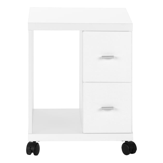 I 7055 Office Cabinet - White With 2 Drawers On Castors - Furniture Depot (7881128149240)
