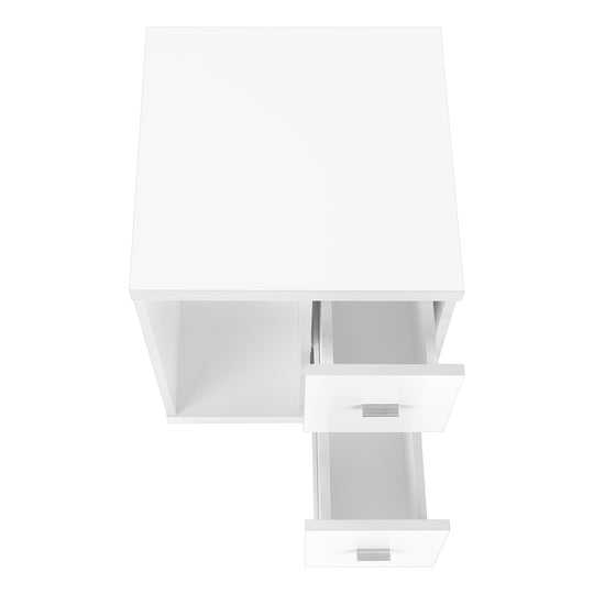 I 7055 Office Cabinet - White With 2 Drawers On Castors - Furniture Depot (7881128149240)