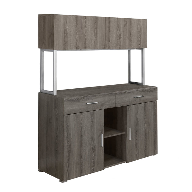 I 7067 Office Cabinet - 48"L / Dark Taupe Storage Credenza - Furniture Depot