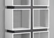 I 7076 Bookcase - 71"H / White / Grey - Furniture Depot