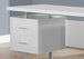 I 7081 Computer Desk - 60"L / White / Silver Metal - Furniture Depot