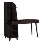 I 7096 Computer Desk - 55"L / Espresso With Bookcase - Furniture Depot (7881128640760)