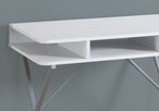 I 7100 Computer Desk - 31"L / White Top / Silver Metal - Furniture Depot (7881128706296)