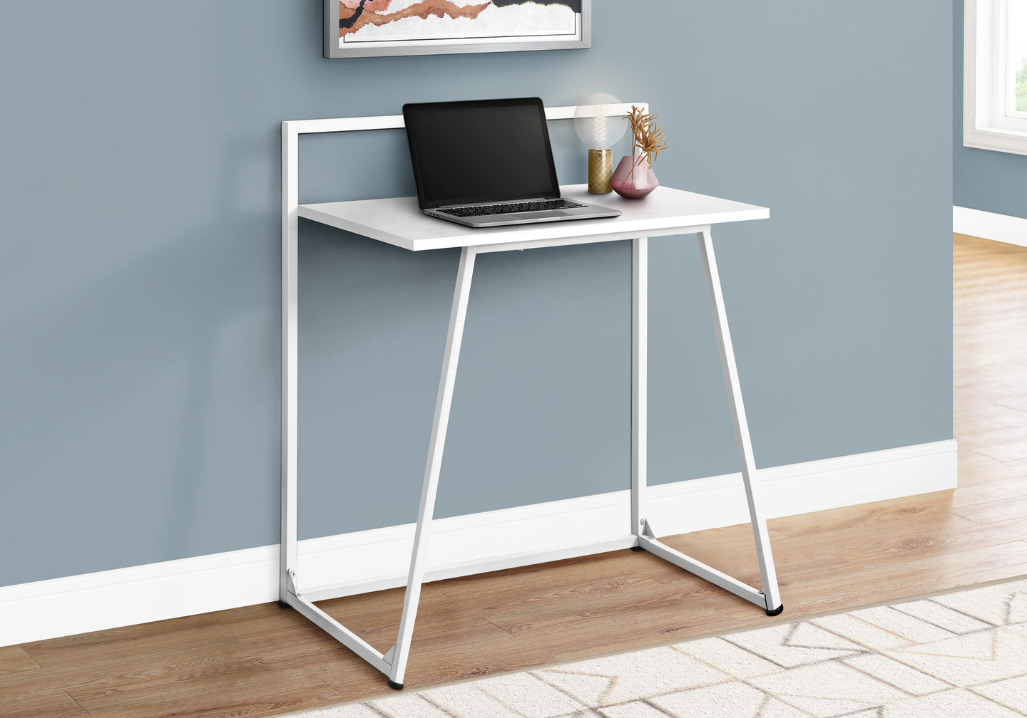 I 7110 Computer Desk - 30"L / Juvenile White / White Metal - Furniture Depot (7881128739064)