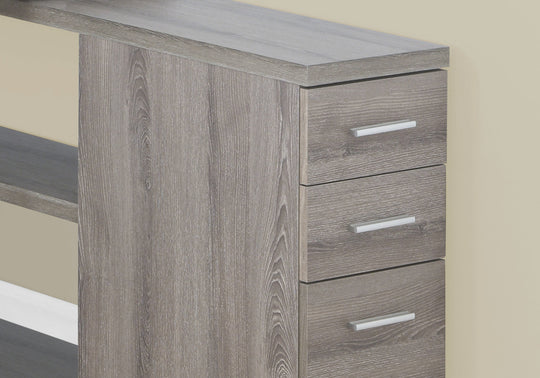 I 7134 Computer Desk - Dark Taupe Left Or Right Facing Corner - Furniture Depot